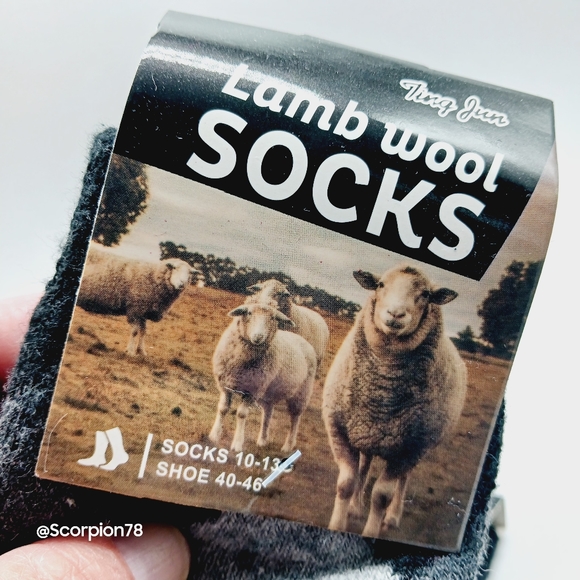 ⚫️  12 Lamb Wool Crew Socks Thermal Warm Winter Socks Size 10-13 for Men - Picture 9 of 10